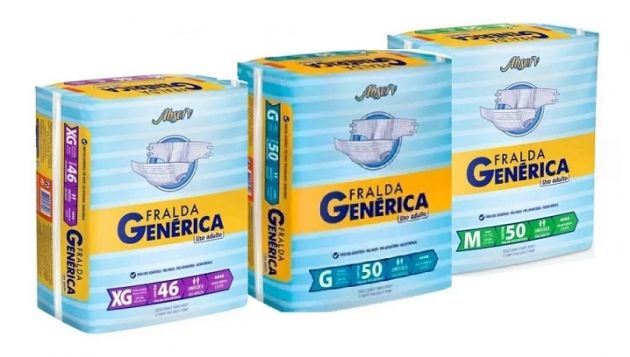 Genérica Uso Adulto – Fralda Geriátrica Tradicional  -  Tamanhos M - G - XG