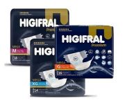 Higifral Premium - Fralda geriátrica tradicional  -  Tamanhos M - G - XG