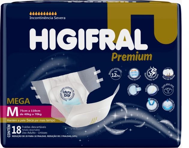 Higifral Premium - Fralda geriátrica tradicional