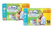 Lifree - Fralda Geriátrica de Vestir - Pacote com 16 unidades  -  Tamanhos P/M - G/XG