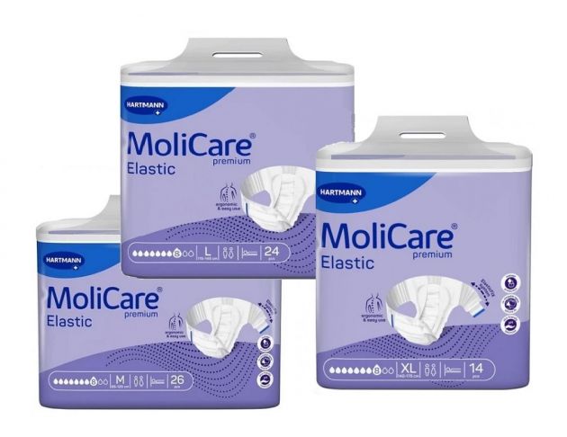 Molicare Premium Elastic - Fralda geriátrica tradicional  -  Tamanhos M (M) - G (L) - XG (XL)