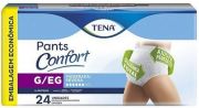 Tena Pants Confort - Fralda Geriátrica de Vestir - Pacote com 24 Unidades  -  Tamanhos P/M - G/EG