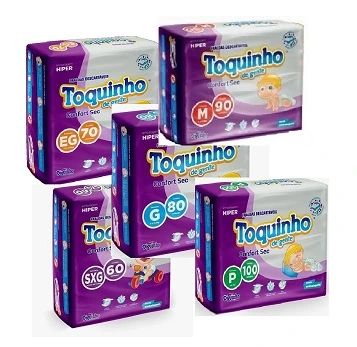 Toquinho Confort - Fralda infantil  -  Tamanhos P - M - G - EG - SXG