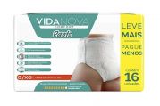 Vida Nova Comfort Pants – Fralda Geriátrica de Vestir – Pacotes c/ 16 Unidades - Tamanhos P/M - G/XG